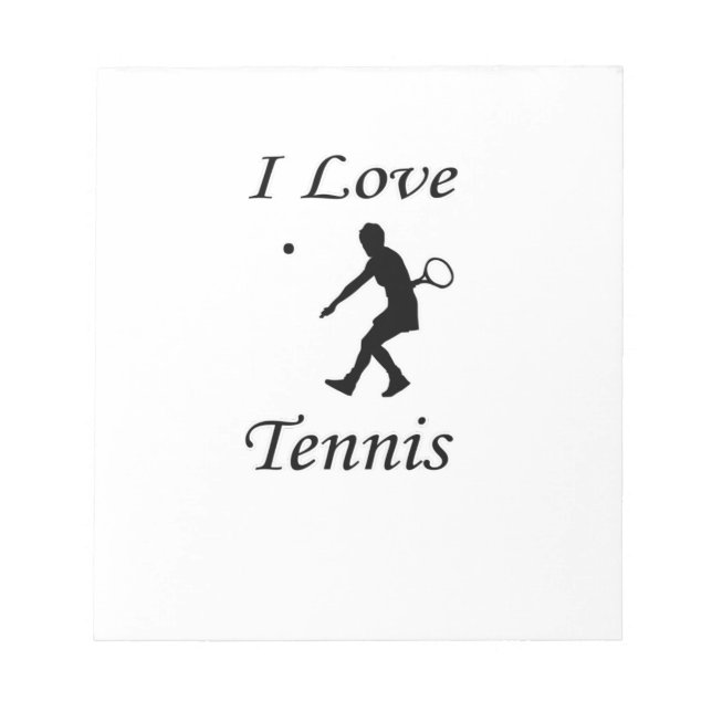 Bloc-note J'adore le tennis (Devant)