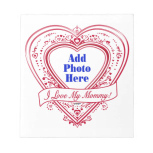 Bloc-note J'adore ma maman ! Photo Red Hearts