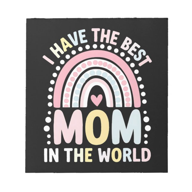 Bloc-note J'ai la meilleure maman du monde Boho Rainbow (Devant)