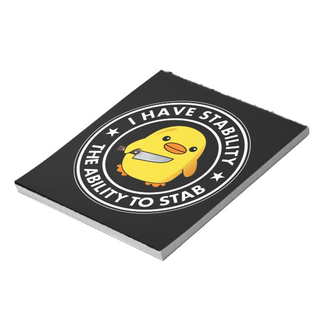 Bloc-note J'Ai La Stabilité De Stab Funny (Tourné)