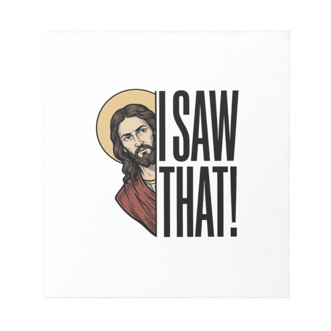 Bloc-note J'ai vu ce dessin graphique religieux drôle Peek_1 (Devant)