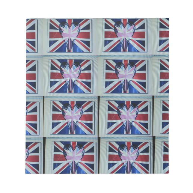 Bloc-note J'aime l'Angleterre Art Print (Devant)