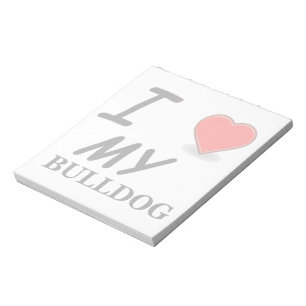 Bloc-note J'aime mon bouledogue anglais