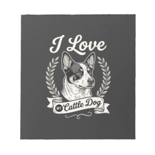 Bloc-note J'aime mon chien de troupeau vintage amateur de ch