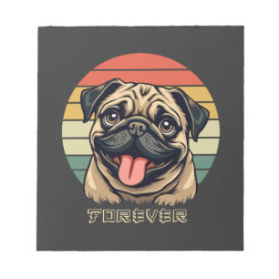 Bloc-note J'aime Pug pour toujours � Conception de amateur d