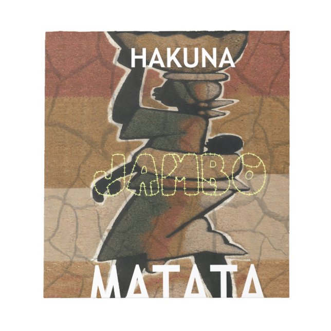 Bloc-note Jambo Habari Hakuna Matata. (Devant)