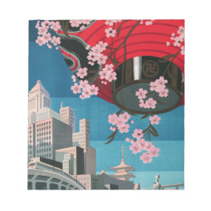 Bloc-note Japon Tokyo Vintage Affiche de voyage japonaise