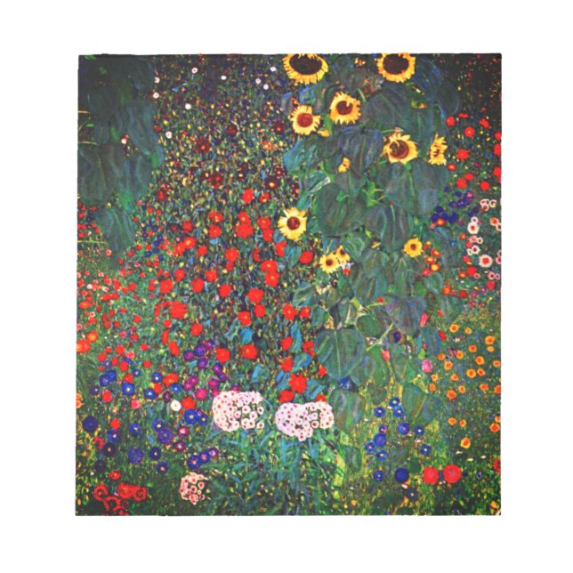 Bloc-note Jardin aux fleurs Gustav Klimt (Devant)