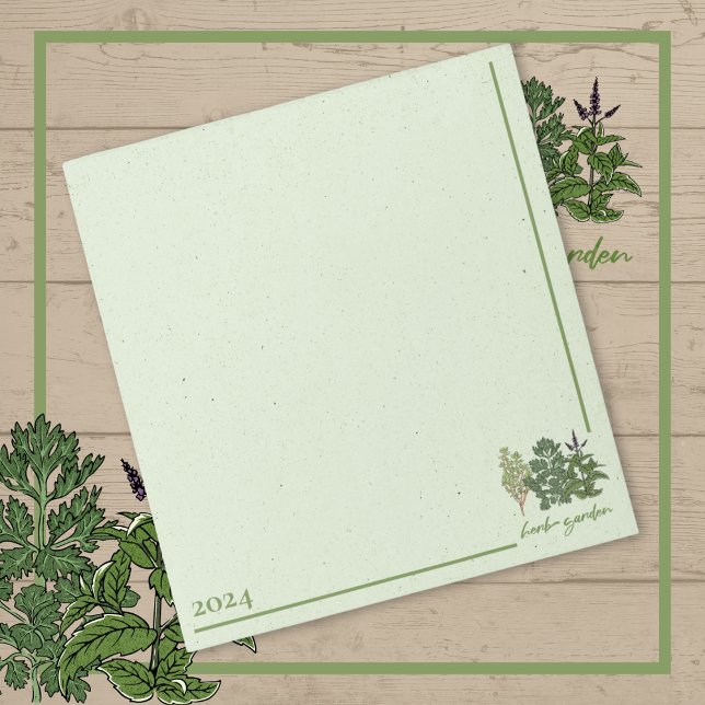 Bloc-note Jardin aux herbes (Herb Garden Notepad)