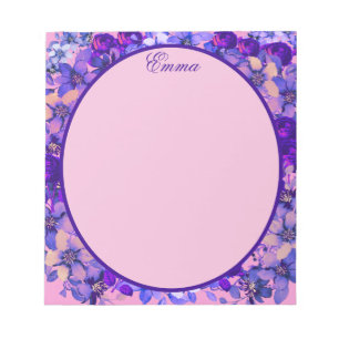 Bloc-note Jardin de campagne anglais floral vibrant