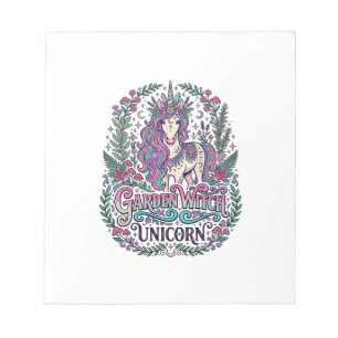 Bloc-note Jardin de licorne Sorcière de licorne Vêtements co