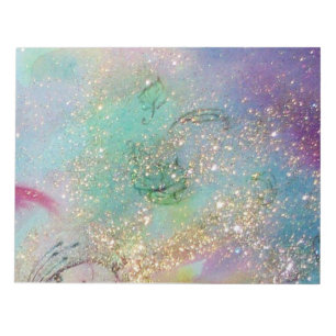 Bloc-note JARDIN DES OMBRES PERDUES Bleu Turquoise Floral