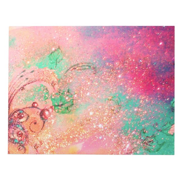 BLOC-NOTE JARDIN DES OMBRES PERDUES MAGIQUE BUTTERFLY PLANTE (Devant)