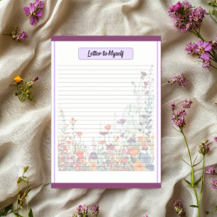 Bloc-note Jardin Violet en Fleur_ Lettre à Moi-même