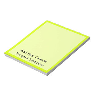 Bloc-note Jaune Néon, Haute Visibilité