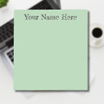 Bloc-note Jaune Vert Unique Cadeaux d'Enseignant Personnalis<br><div class="desc">Pastel Jaune Vert Simple, Unique, Propre Bloc-Notes Personnalisé. Texte manuscrit décontracté. Modèle du Bloc-notes. Ajoutez votre prénom, votre nom de famille, vos lettres initiales. Personnalisez pour votre usage personnalisé. Cliquez sur le bouton "Customiser" pour modifier la couleur de l'arrière - plan, les styles de police et la couleur de police....</div>