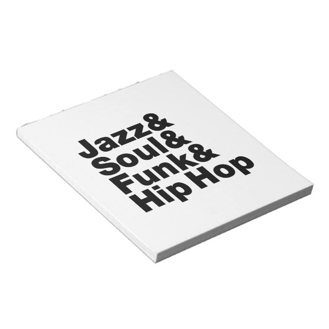 Bloc-note Jazz & Soul & Funk & Hip hop (Incliné)