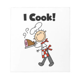 Bloc-note Je cuisine - Cuisinier masculin
