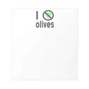 Bloc-note Je déteste les olives, pas d'amour