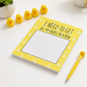 Bloc-note Je dois mettre tous mes canards en rangée Mignon J