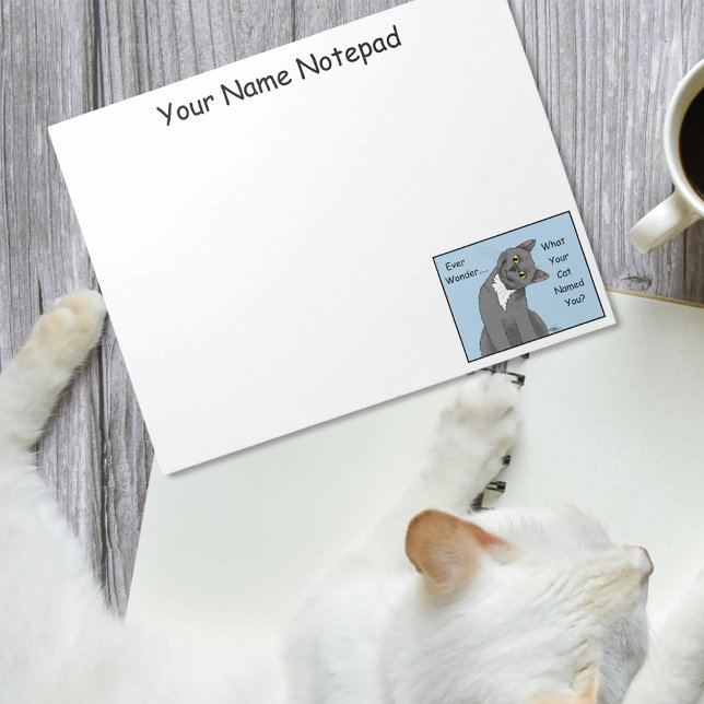 Bloc-note Je Me Demande Toujours Curieux Chat Bleu (Créateur téléchargé)