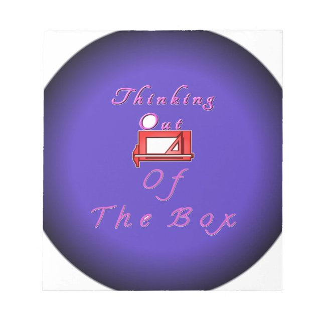 Bloc-note Je pense en dehors de la boîte. (Devant)