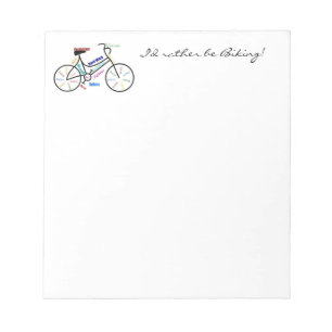 Bloc-note Je préfère faire du vélo avec Motivational Words C