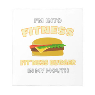 Bloc-note Je suis dans Fitness Fit'ness Burger In My Mouth F