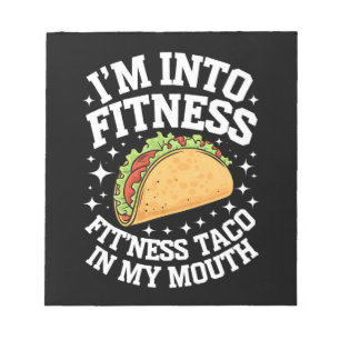 Bloc-note Je suis dans le fitness Fitness Taco dans ma bouch