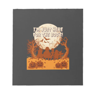 Bloc-note Je suis juste ici Boos Halloween Enfants Silhouett
