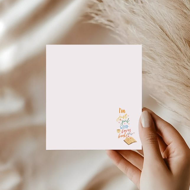 Bloc-note Je suis juste une fille qui aime les livres (Créateur téléchargé)