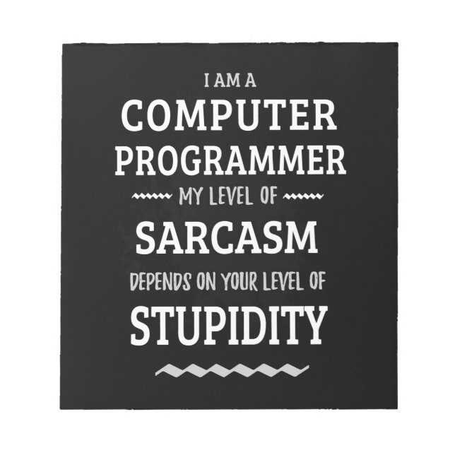 Bloc-note Je Suis Un Programmeur Informatique (Devant)