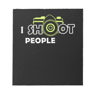 Bloc-note Je tire sur des gens Photographe photo de l'homme