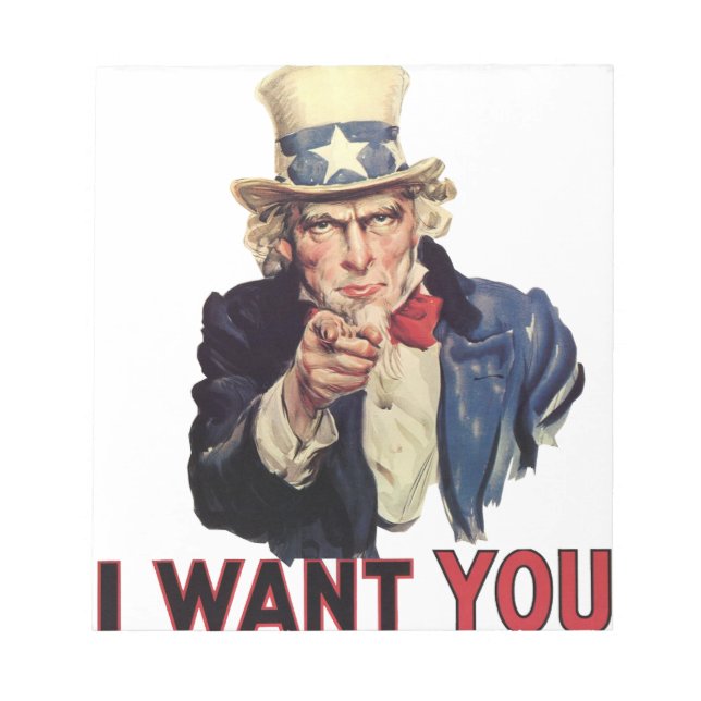Bloc-note Je veux vous, Amérique US/USA, SAD (Devant)