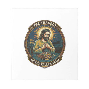 Bloc-note Jésus a lâché la nourriture de rue de tacos de nui