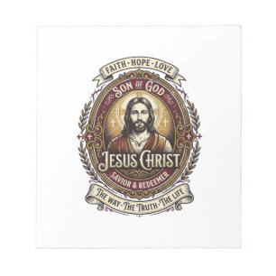 Bloc-note Jesus Antiques Héritage Graphique T-Shirt Art Chré