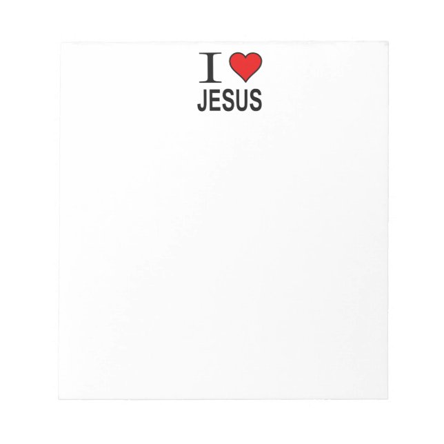 Bloc-note Jésus cadeaux J'aime Jésus (Devant)