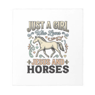 Bloc-note Jesus Et Fille De Chevaux Chemise De Foi De Cheval