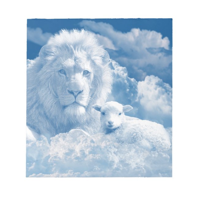 BLOC-NOTE JÉSUS L'AGNEAU ET JÉSUS LE LION (Devant)