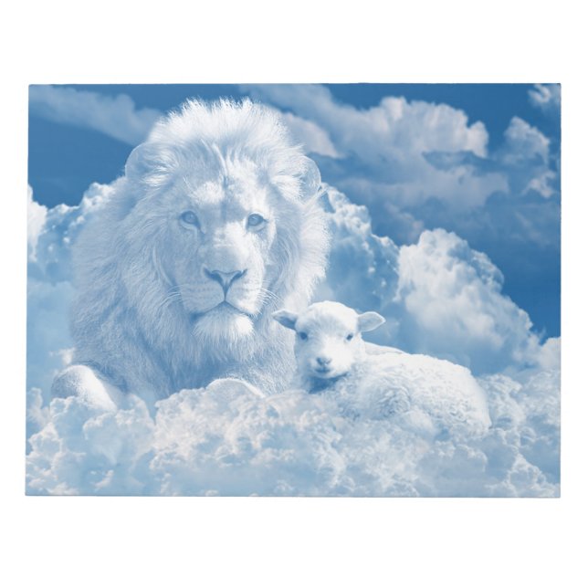 BLOC-NOTE JÉSUS L'AGNEAU ET JÉSUS LE LION (Devant)