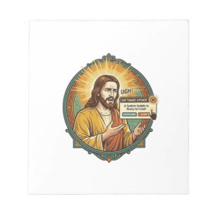 Bloc-note Jésus Mise à Jour Logcielle Ennuyeuse Pop Up Humou