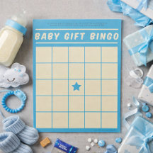 Jeu de Baby Shower Bingo Cadeau pour Bébé Bloc-Not