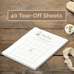 Bloc-note Jeu de Bingo Baby Shower Nouveau Chapitre Commence