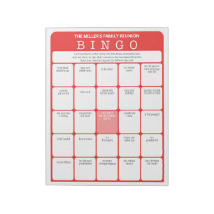 Bloc-note Jeu de bingo-test d'activité pour briser la glace