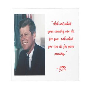 Bloc-note JFK & Citation de Ne Pas Demander
