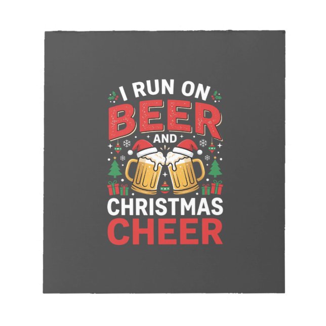 Bloc-note Joie de Noël Bière Fêtes de fin d'année (Devant)