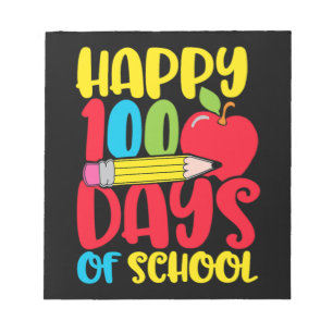 Bloc-note Joli 100 jours heureux d'école pour les enseignant