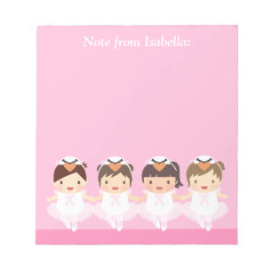 Bloc-note Joli ballet de cygne ballerine pour filles