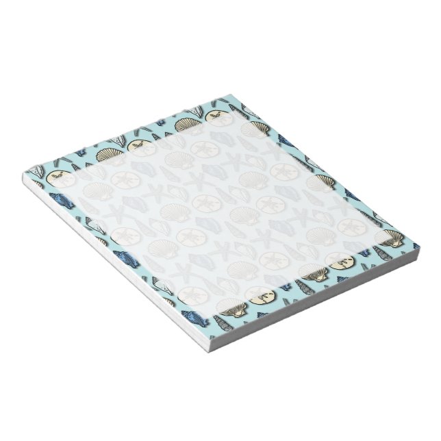 Bloc-note Joli Blue Shell Starfish Motif de mer (Incliné)