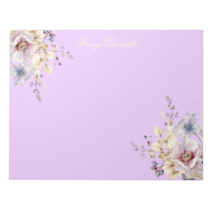 Bloc-note Joli Bouquet Floral de Printemps Lavande